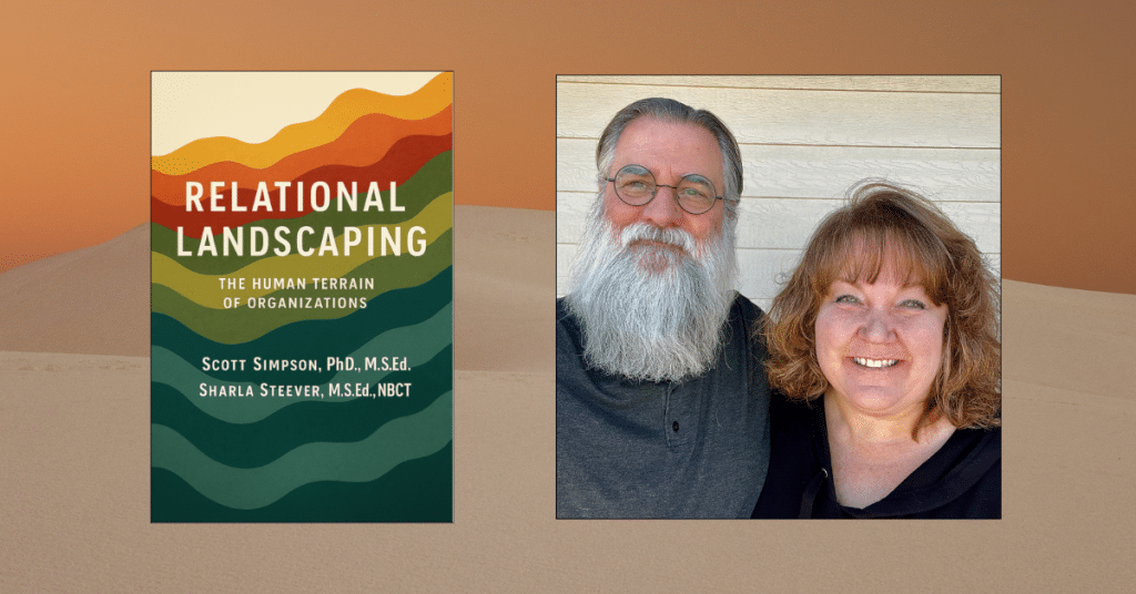 Book cover and photo of authors: Scott Simpson and Sharla Steever